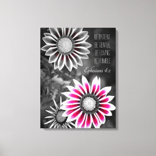 Efeziërs 4:2 verpakt canvas afdruk (Voorkant)