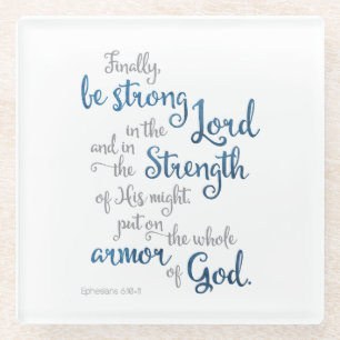 Efeziërs 6:11 Pantser van God Bijbel Schrift Glazen Onderzetter