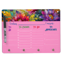 Tableau Floral vintage Planificateur quotidien ou 