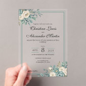 Effacer Acrylique Forme Florale Faire-part de mari (In situ (ordinateur de poche))