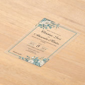 Effacer Acrylique Forme Florale Faire-part de mari (Poser)