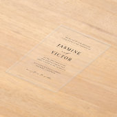 Effacer la carte minimale de Faire-part de mariage (Poser)