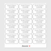 Effacer l'adresse de retour Étiquettes transparent (Feuille)