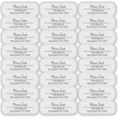 Effacer l'adresse de retour Étiquettes transparent (Devant)