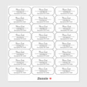 Effacer l'adresse de retour Étiquettes transparent (Feuille)