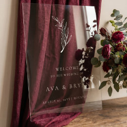 Effacer l'Affiche de bienvenue Mariage minimaliste