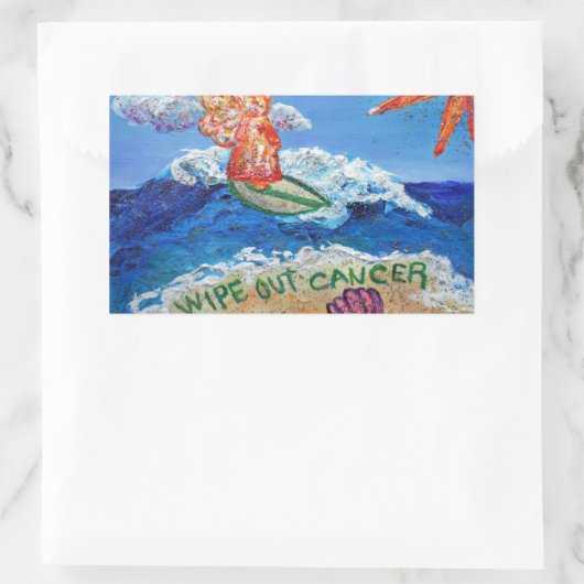 Effacer le cancer Ange Art autocollants (Sac)
