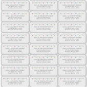 Effacer les étiquettes d'adresse de retour de Noël (Devant)