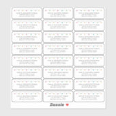 Effacer les étiquettes d'adresse de retour de Noël (Feuille)