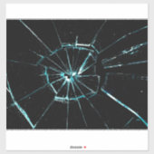 effect van gekraakt glas sticker (Vel)