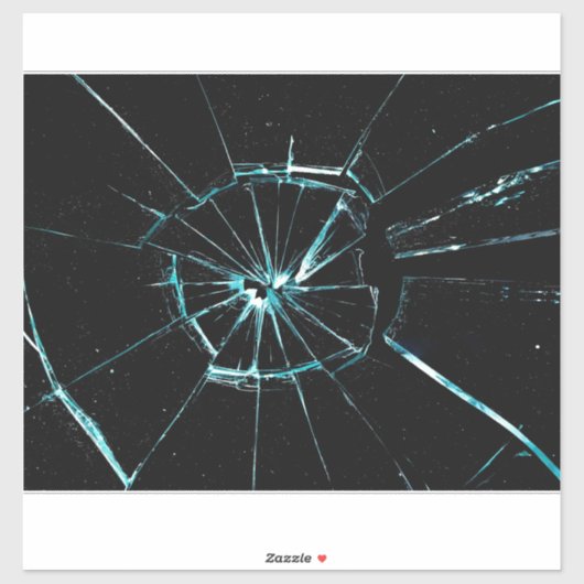 effect van gekraakt glas sticker (Vel)
