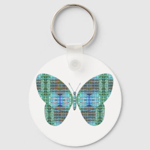 Effect van juwelig vlinderglas sleutelhanger