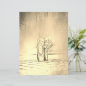 -effectballetschoenen Papier (Staand voorkant)