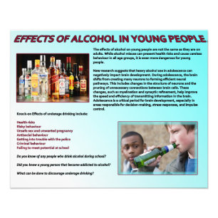 Effecten van alcohol op jongeren foto afdruk