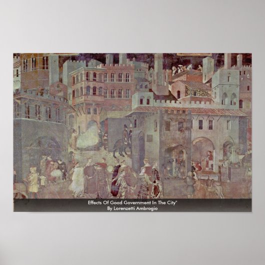 Effecten van goed bestuur in de stad" poster (Voorkant)