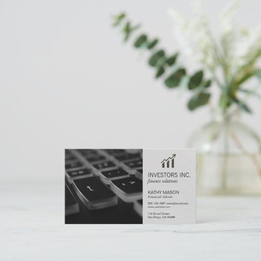 effectenmakelaar | Investering | data-analist Visitekaartje (Staand voorkant)