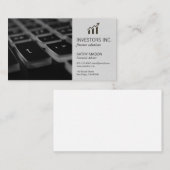 effectenmakelaar | Investering | data-analist Visitekaartje (Voorkant / Achterkant)