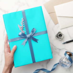 Effen Aqua Blauwe Kleurschakering Cadeaupapier
