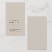 effen beige visitekaartje (Voorkant / Achterkant)