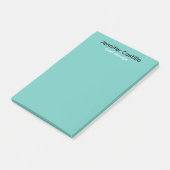 Effen Blauw Zwart Wit Minimalistisch Modern Post-it® Notes (Schuin)