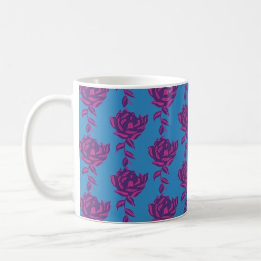 effen bloem koffiemok (Links)