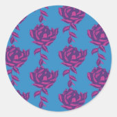 effen bloem ronde sticker (Voorkant)