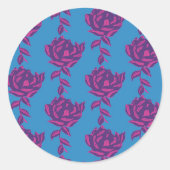 effen bloem ronde sticker (Voorkant)