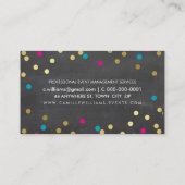 EFFEN BOLD MINIMALE confetti goud roze krijtbord Visitekaartje (Achterkant)