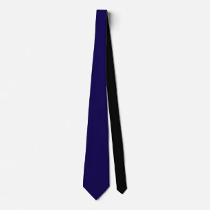 Effen donkerblauw en zwart Elegant Modern Minimali Stropdas