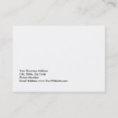 Effen Exclusief Modern Zwart Wit Visitekaartje (Achterkant)