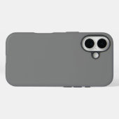 Effen grijze kleur Case-Mate iPhone case (Achterkant (horizontaal))