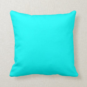 Effen helder aqua kleur kussen