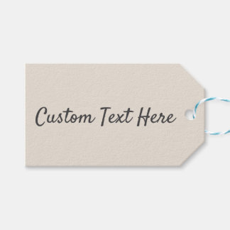 Effen Ivory Beige Natuurlijke Schaduw Cadeaulabel