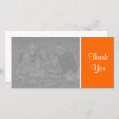 Effen kleur - Dank je - Oranje Bedankkaart (Voorkant / Achterkant)