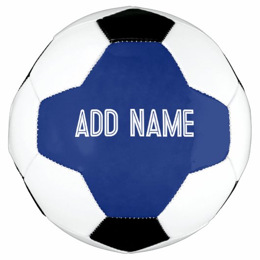 effen kleur donkerblauw - voeg de naam toe voetbal (Voorkant)