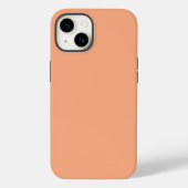 Effen kleur effen abrikoos pastel sinaasappel Case-Mate iPhone case (Achterkant)