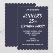 Effen kleur effen avond donker blauw kaart (Voorkant / Achterkant)