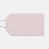 Effen kleur effen blozend roze cadeaulabel (Achterkant Horizontaal)