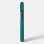 Effen kleur effen Deep Aqua blauwgroen Case-Mate iPhone Case (Achterkant / Links)