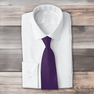 Effen kleur effen donker paarse acai berry stropdas