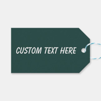 Effen kleur effen donker smaragdgroen cadeaulabel