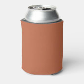 Effen kleur effen pastel rust sinaasappel blikjeskoeler (Blikje Achterkant)
