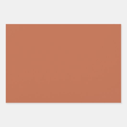 Effen kleur effen pastel rust sinaasappel inpakpapier vel (Voorkant 2)