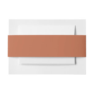 Effen kleur effen pastel rust sinaasappel uitnodigingen wikkel