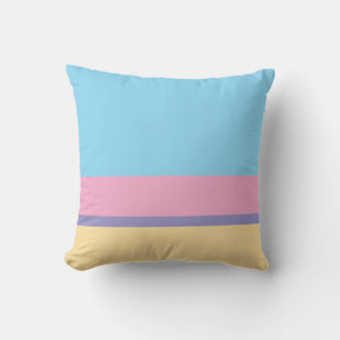 Effen kleur met scheidingslijnen - KIES VIER KLEUR Kussen