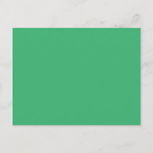 Effen kleur middelgroen blanko briefkaart