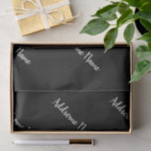 Effen kleur Modern Basic Zwart Stijlvol Tissuepapier (Geschenk)