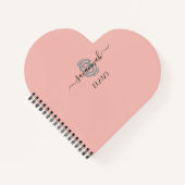 Effen kleur Monogram Sketchbook Notitieboek (Voorkant)