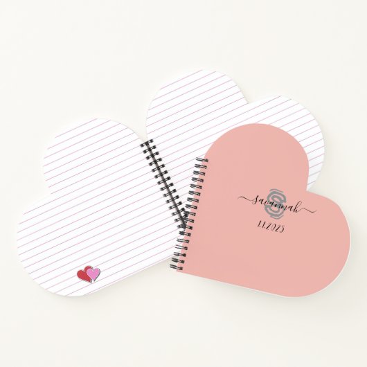 Effen kleur Monogram Sketchbook Notitieboek (Binnen)