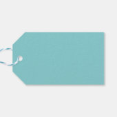 Effen kleur plain Aqua Splash blauw Cadeaulabel (Achterkant Horizontaal)